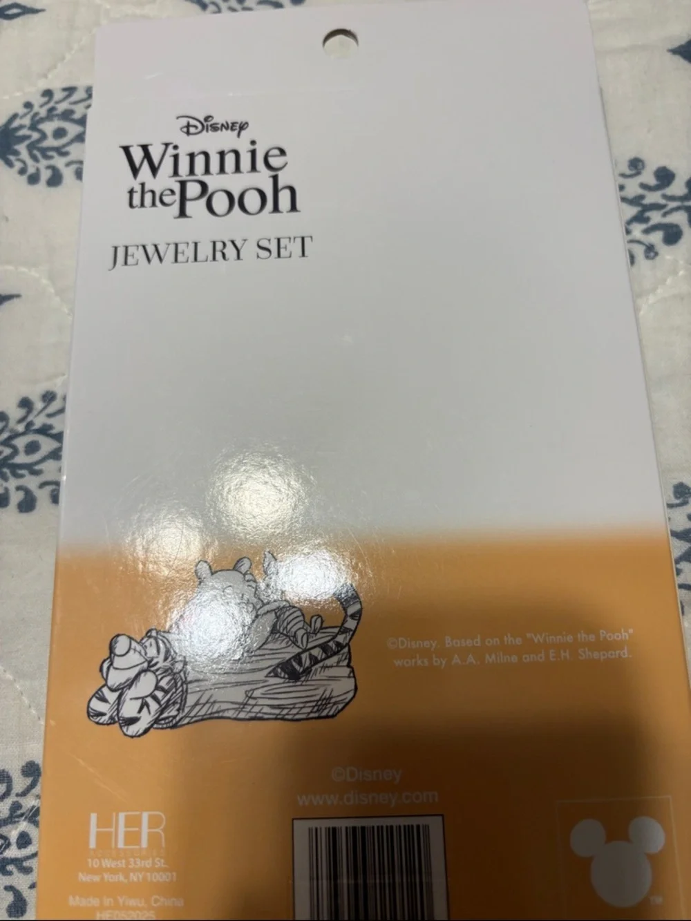 Disney Winnie the Pooh Pink, Yellow & White Kids Jewelry Set